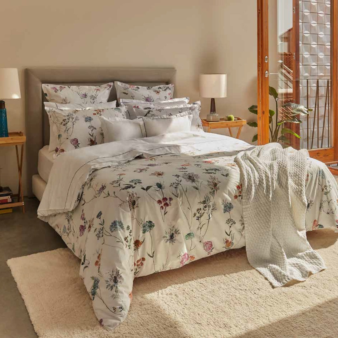 Gultas veļa PROVENCE-perkals ar ziedu rakstu