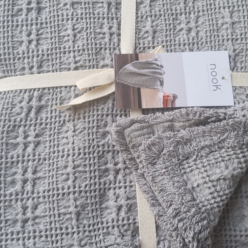 Kokvilnas pleds PICK 130x170 GREY