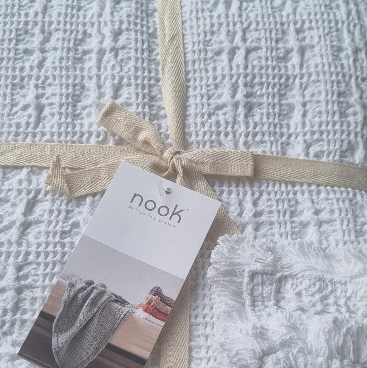 Kokvilnas pleds PICK 130x170 WHITE