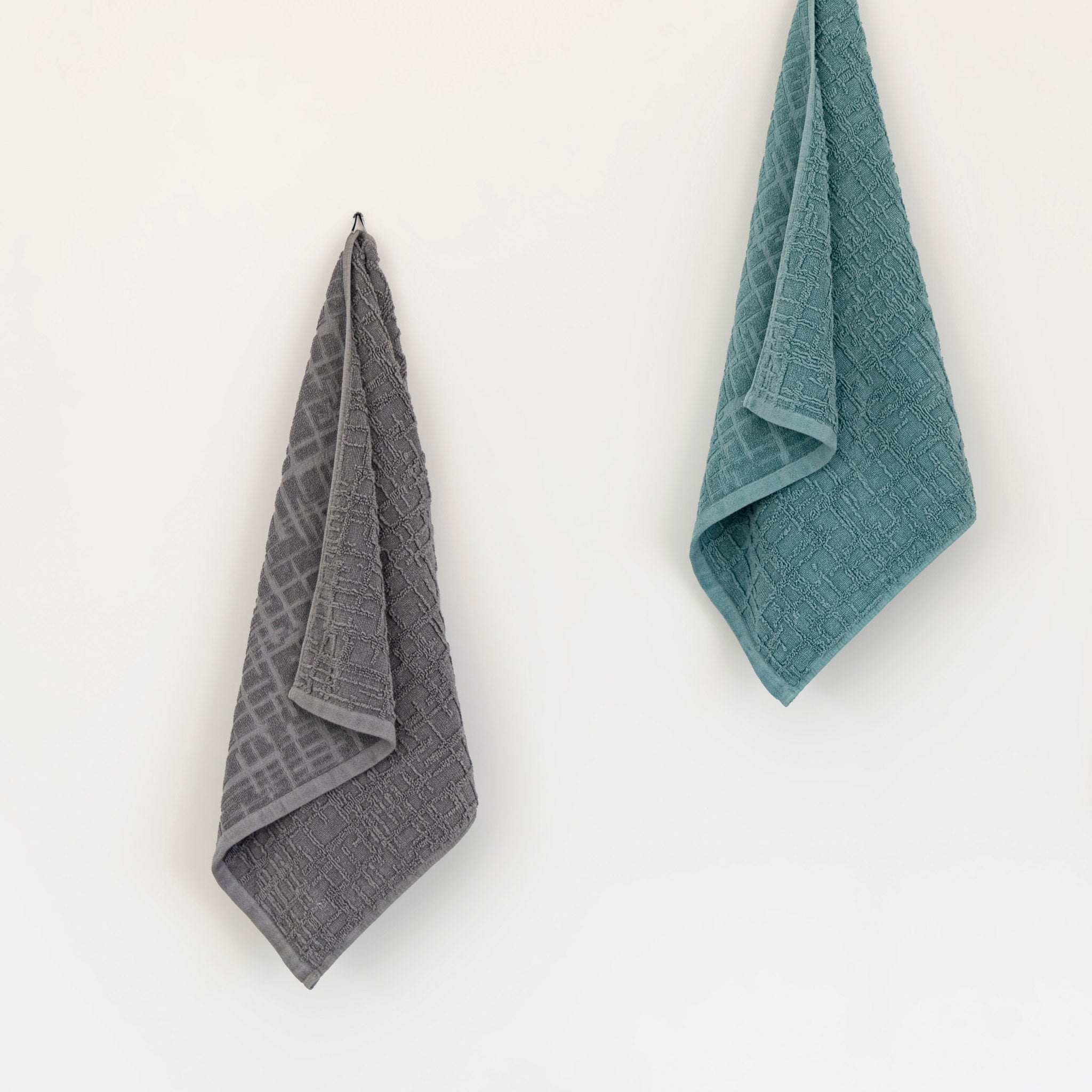 GAUFRE žakarda frotē dvieļi no organiskās kokvilnas 2 krāsas