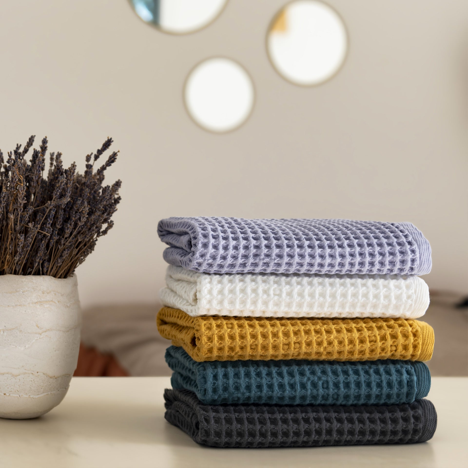 FAVO vafeļ dvieļi 100% kokvilna 4 krāsas