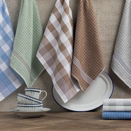 Virtuves dvieļu kolekcija ESSENTIAL 50x70 rūtiņu, 50x50 frotē 100% kokvilna