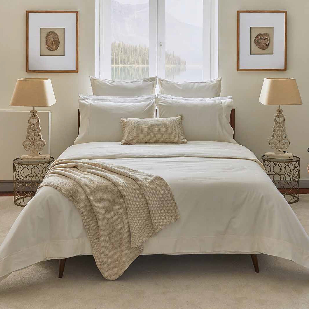 Segas pārvalks ESTATE lux satīns 500TC 220x220 ivory 100% kokvilna