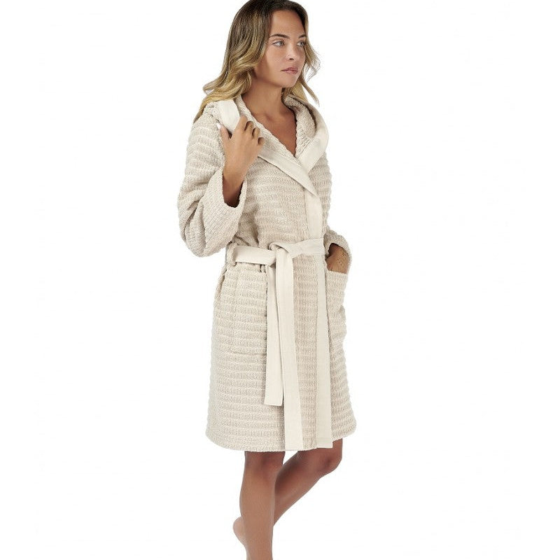 Halāts ar kapuci SWELL XL izmērs BEIGE