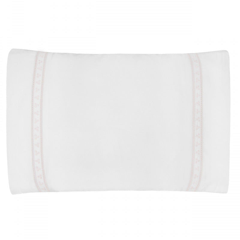 Mazuļu spilvendrāna IRIS 30x40 white/pink