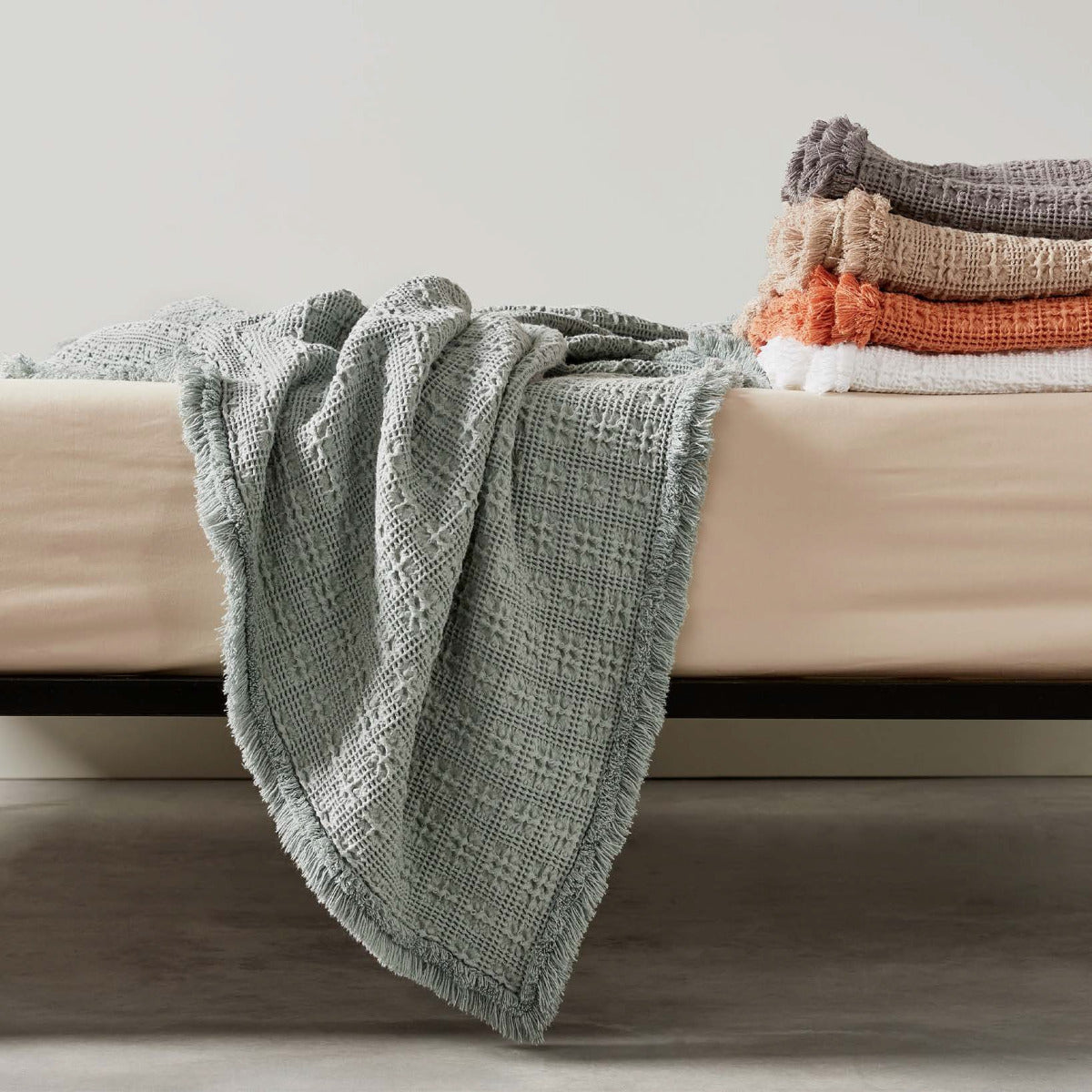 Хлопковый плед PICK 130x170 ORANGE