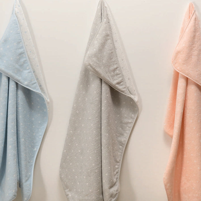 Dvielis ar kapuci PINTAS DOTS 100x100 grey