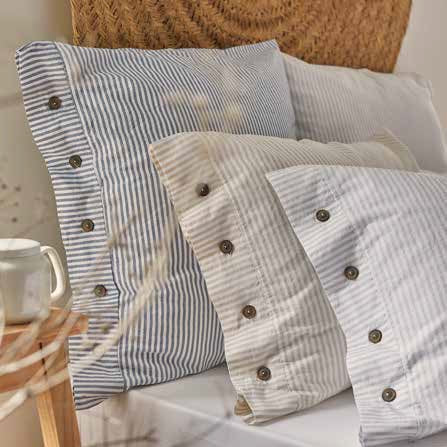 MARIS 2 полосатые наволочки 50x75 beige 100% хлопок