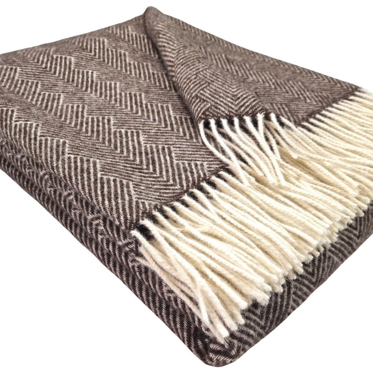 Pleds Tirol N BROWN 140x200 100% vilna 340g/kvm