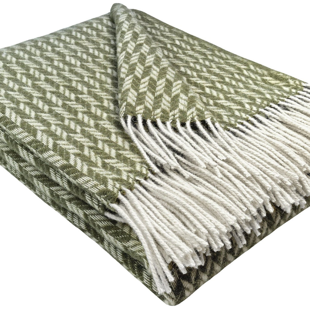 Pleds TIROL W OLIVE 140x200 100% kokvilna