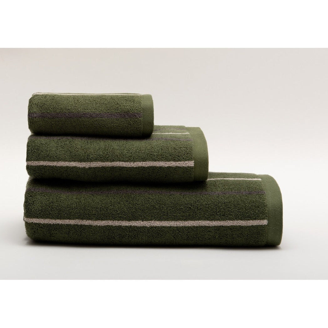 Frotē dvieļi BOLD brūnā un zaļā krāsā