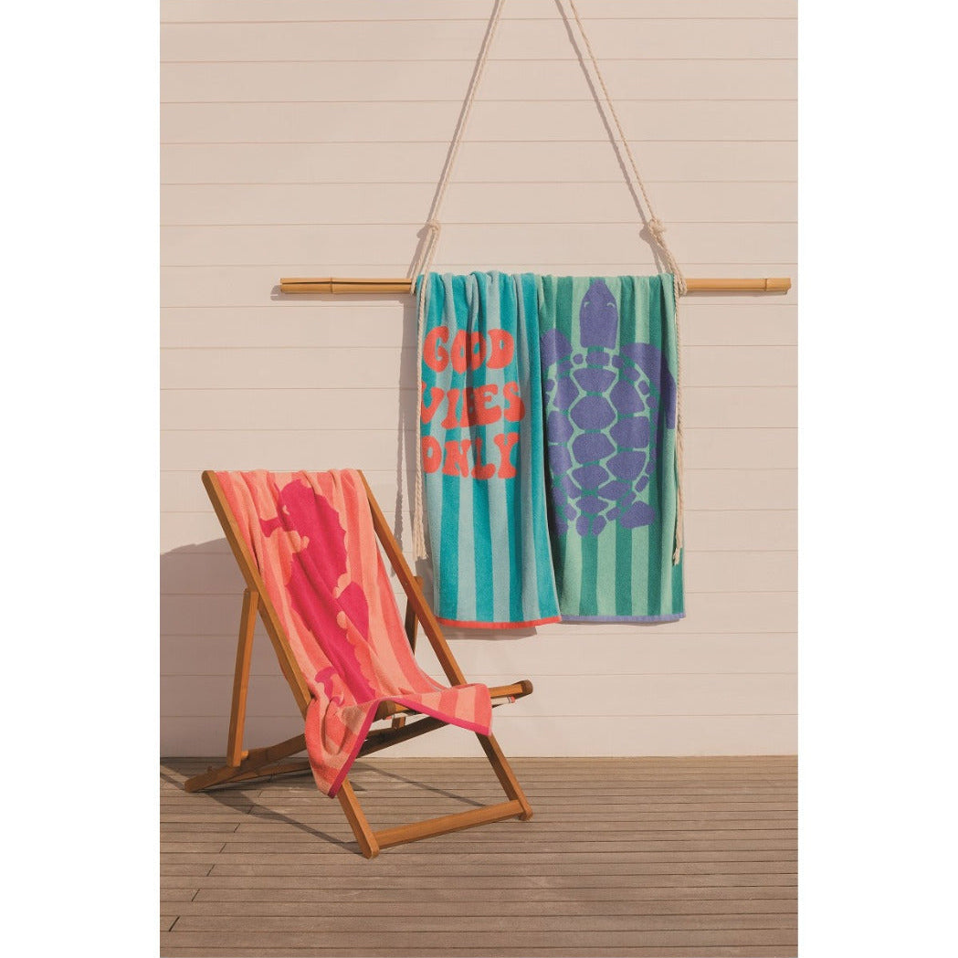 Pludmales frotē dvielis BEACH 75x150 BLUE