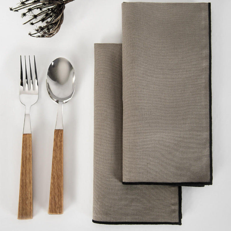 Servēšanas salvetes TROIA 45x45 3 gabali CLAY 100% lins