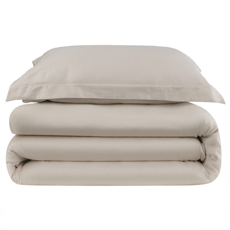 Satīna gultas veļa VINCENT Segas pārvakks 220x240 +2 spilvendrānas 50x75 LATTE