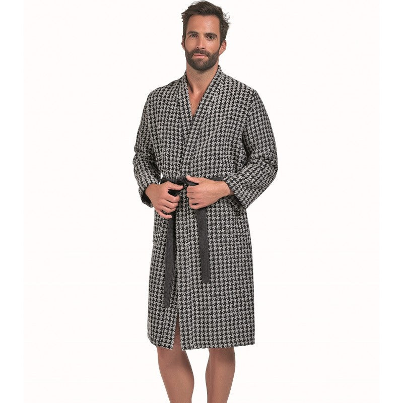 Халат и кимоно в стиле ГУСИНАЯ ЛАПКА – классический узор в современном текстильном исполнении.