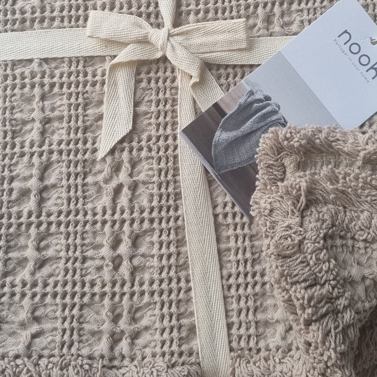 Kokvilnas pleds PICK 130x170 BEIGE