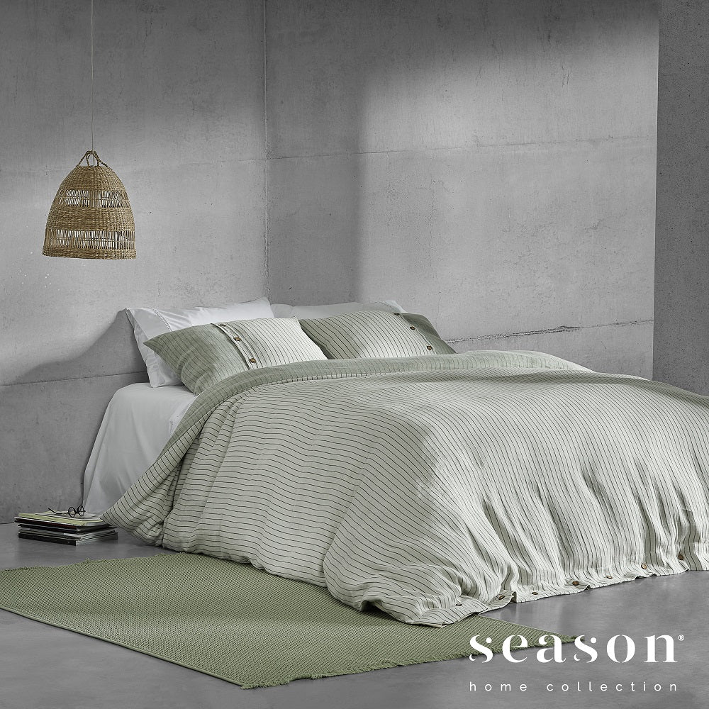 Gultas veļas komplekts AVENUE segas pārvalks 240x220 + 2 spilvendrānas 50x70 GREEN 60% lins 40% kokvilna