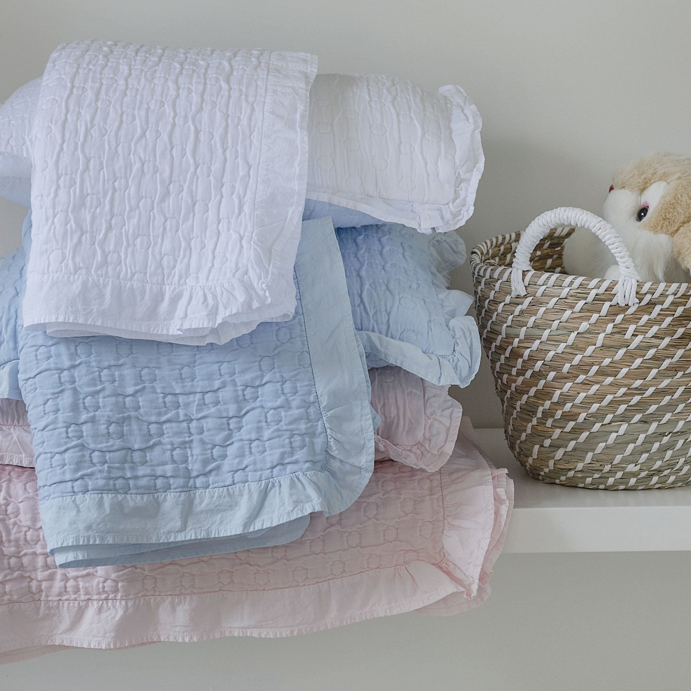 FOLLI Декоративное покрывало 100x140 pink 100% органический хлопок