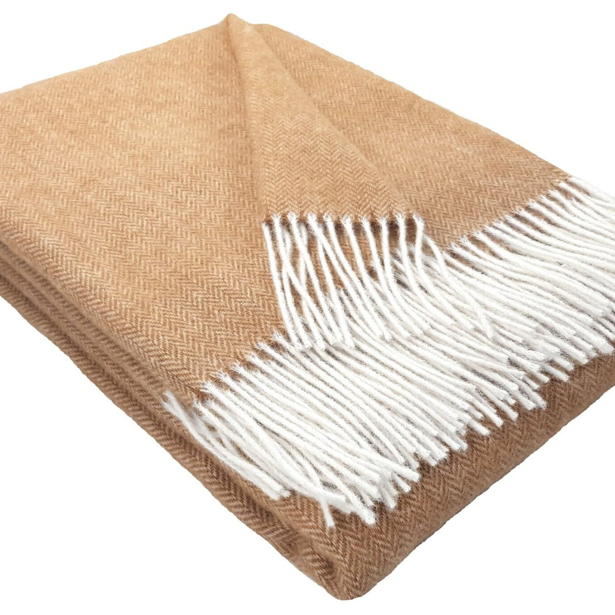 Pleds Tirol beige sand 140x200 100% vilna 340g/kvm