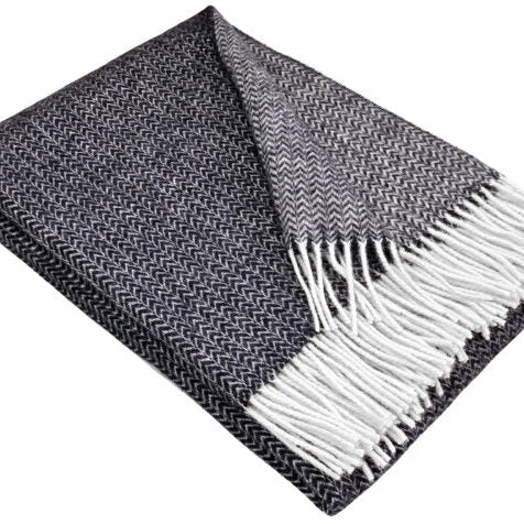 Pleds TIROL K antrazit 140x200 100% vilna