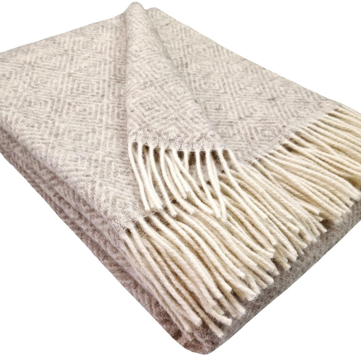 Pleds Tirol V TAUPE 140x200 100% vilna 340g/kvm